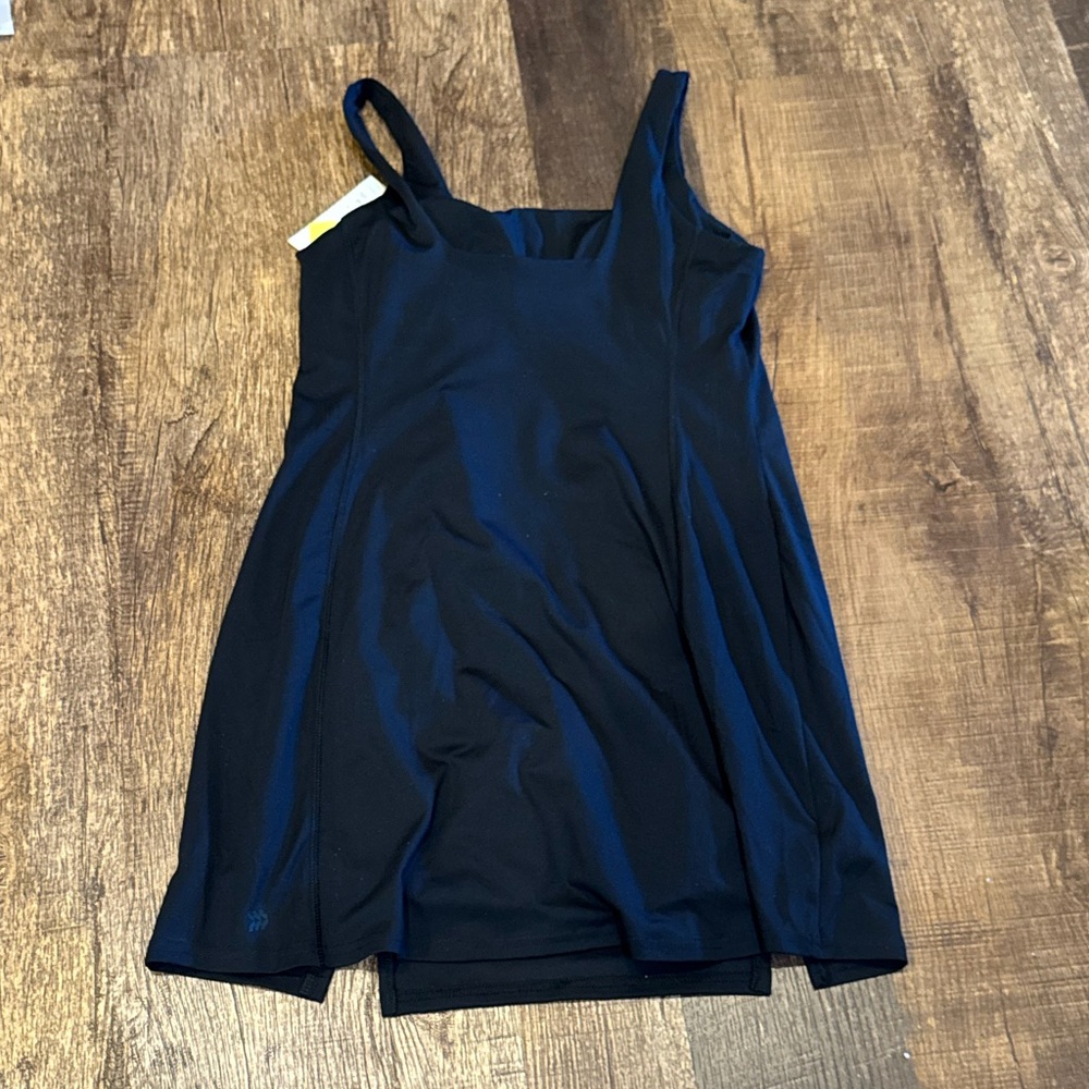 All In Motion Black Knit Slit Active Dress NWT M - Picture 4 of 7
